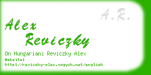 alex reviczky business card